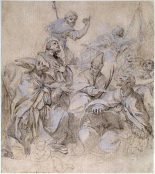 Esboço de um afresco para a Igreja de Santa Maria del Popolo em Roma.