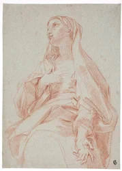 A Madonna fazendo um gesto de intercessão