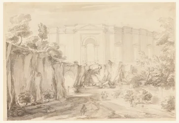 Projeto para um hemiciclo, Villa Albani, Roma, Itália