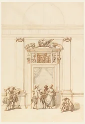 Projeto para o Portal Norte, Grande Galeria, Villa Albani, Roma, Itália