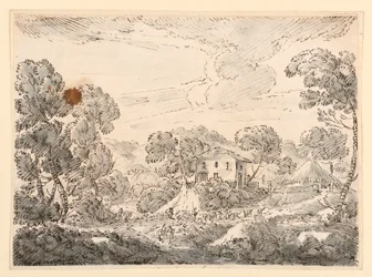 Desenho, Habitação de um camponês no campo, 1750-1770