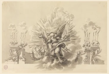 Desenho, Projeto de uma decoração cerimonial, ca. 1760