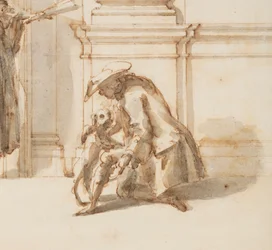 Desenho, Projeto para o Portal Norte, Grande Galeria, Villa Albani, Roma, Itália, 1755-56