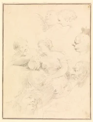 Desenho, esboços figurativos, 1775