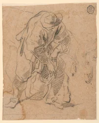 Desenho, Camponês com saco, 1728-78