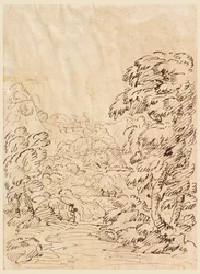 Desenho, Estrada que conduz a uma cidade montanhosa, 1750-86