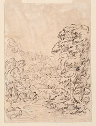 Desenho, Estrada que conduz a uma cidade montanhosa, 1750-86