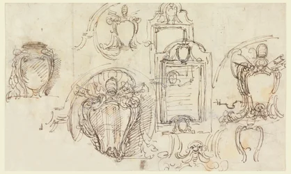 Desenho, esboços, 1740-58
