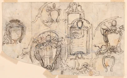 Desenho, esboços, 1740-58