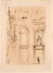 Desenho, esboços e guião, 1765