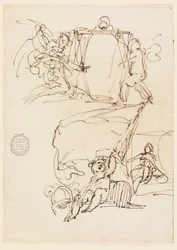 Desenho, Três esboços, antes de 1775