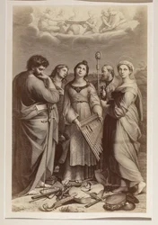 "O êxtase de Santa Cecília", gravura de autor desconhecido a partir de uma pintura de Rafael (1483-1520)