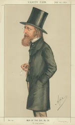 Alfred Tennyson, O Poeta Laureado, 22 de julho de 1871, desenho animado da Vanity Fair
