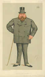 Sua Graça, o Duque de Wellington, O Neto do Duque de Ferro, 3 de janeiro de 1885, desenho animado da Vanity Fair