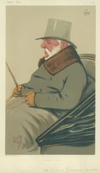 O marquês de Tweddale, um veterano de Penninsular, 8 de janeiro de 1876, desenhos animados de Vanity Fair