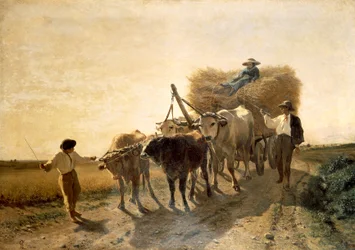 Colheita, por Carlo Pittara (1836-1890)