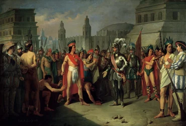 O encarceramento de Guatimocin pelas tropas de Hernán Cortés, 1856