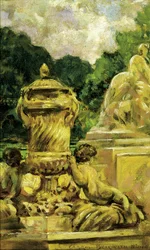 Jardim das Fontes em Nimes, França, 1911.
