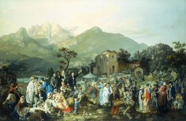 Um festival da aldeia