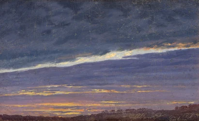 Noite céu nublado