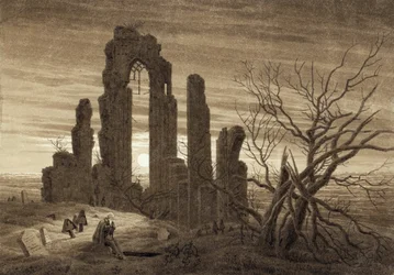 Inverno, noite, velhice e morte (excerto do ciclo das horas do dia e das idades do homem) - Obra de Caspar David Friedrich (1774-1840)