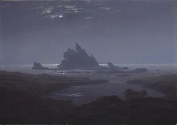 Recife rochoso na costa do mar, c. 1824