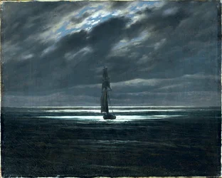 Peça de mar ao luar (óleo sobre tela)