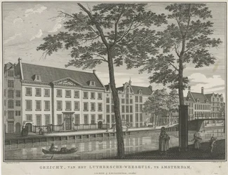 Vista do orfanato luterano em Amsterdã Vista, do Orfanato Luthersche, em Amsterdã (título no objeto)