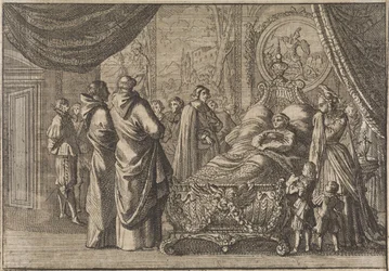 Leito de morte de Luís XIII, 1643
