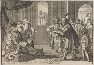 Guei-tschun, primeiro-ministro sob o imperador Chongzhen, é trazido uma corda de seda para se enforcar, 1643