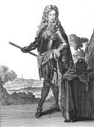 José I, Santo Imperador Romano 1678-1711 - Retrato do Imperador José I do Santo Império (1678-1711), Imperador Romano Alemão" I - desenhos de Caspar Luyken - Gravados & Publicados por Christoph Weigel (Nuremberga 1703).