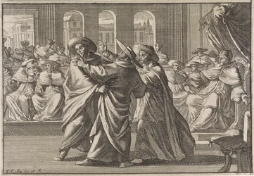 Durante a eleição de Urbano VIII, o Cardeal Borja e o Cardeal Antonio Barberini colidem, 1632