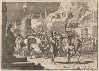 Alegria em Paris no Falso Relatório da Morte de William III na Batalha do Boyne, 1690