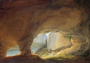 Vista da Caverna Beatus sobre o Lago de Thun, 1776