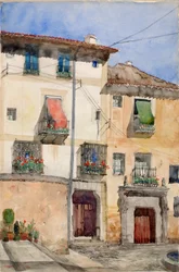 Casa antiga em Segóvia, Espanha