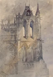 Torre Sudoeste, Catedral de Amiens, 1880.