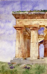 Templo de Netuno, Paestum, 1898.