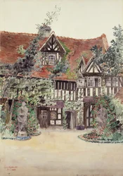 The Smaller Courtyard, Hotel Guillaume le Conquerant, Dives, França, 1924.