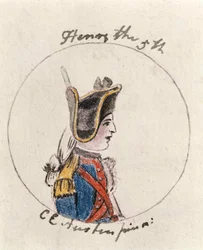 Henry V, c.1790 (caneta e tinta e wc no papel)