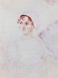 Retrato de Jane Austen, c.1810 (lápis e aquarela sobre papel)