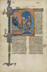 Página de um manuscrito do manuscrito Vidal Mayor por Vidal Canellas, copiado por Michael Lupi de Candiu, c.1290-1310