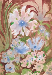 Flores em aquarela suave