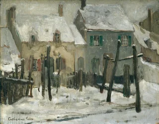 Cena de neve, Étaples (óleo sobre tela)