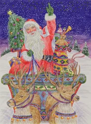 Pai Natal estabelece na véspera de Natal (wc no papel)