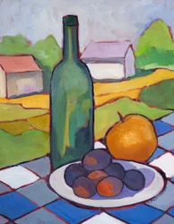 Vinho e campo, 2025 (óleo sobre tela)