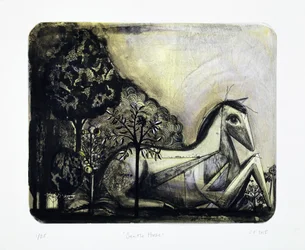 Cavalo Gentil, 2015 (litografia mokulito com coloração manual)