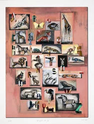 Origami A-Z, 2015 (litografia com coloração manual)