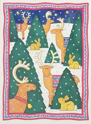 Renas, ao redor, a, árvores natal