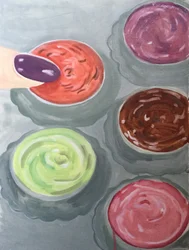 More Magic, 2016 (óleo sobre papel)