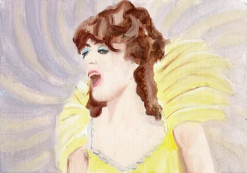 Myrtle (Mardi Gras Costume), 2024 (óleo sobre papel)